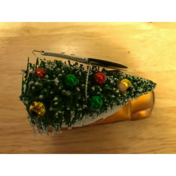 New Christmas Tree Glass Painted Ornament Holiday Yellow School Bus, Teacher - Picture 7 of 10